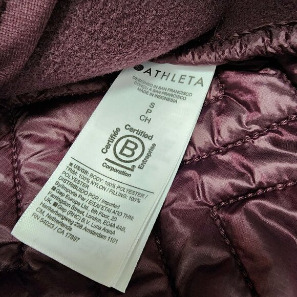 Athleta Cozy Sherpa Snap Sweatshirt Spiced Cabernet Small - Picture 8 of 11